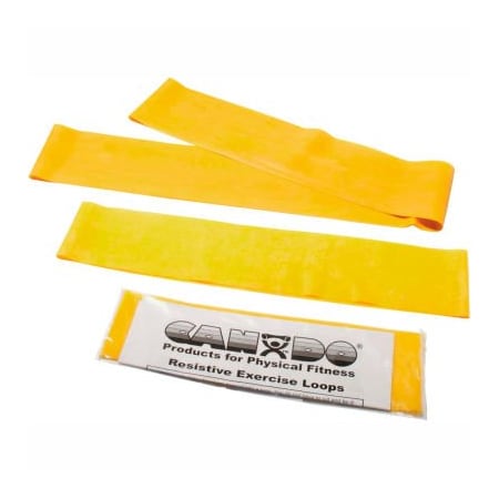 Fabrication Enterprises CanDo Exercise Band Loop Exerciser, 3 Size Set -10", 15", 30"), Yellow 1439696